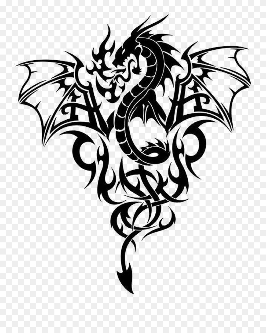 Tattoos Clipart Dragon - Png Download