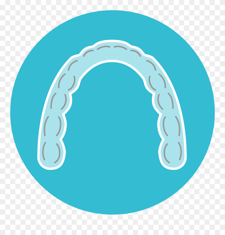 Teeth Icons Invisalign - Circle Clipart