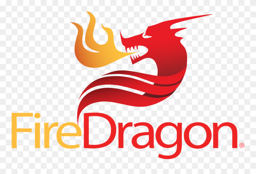 Transparent Fire Dragon Png - Dragon And Fire Logo Clipart