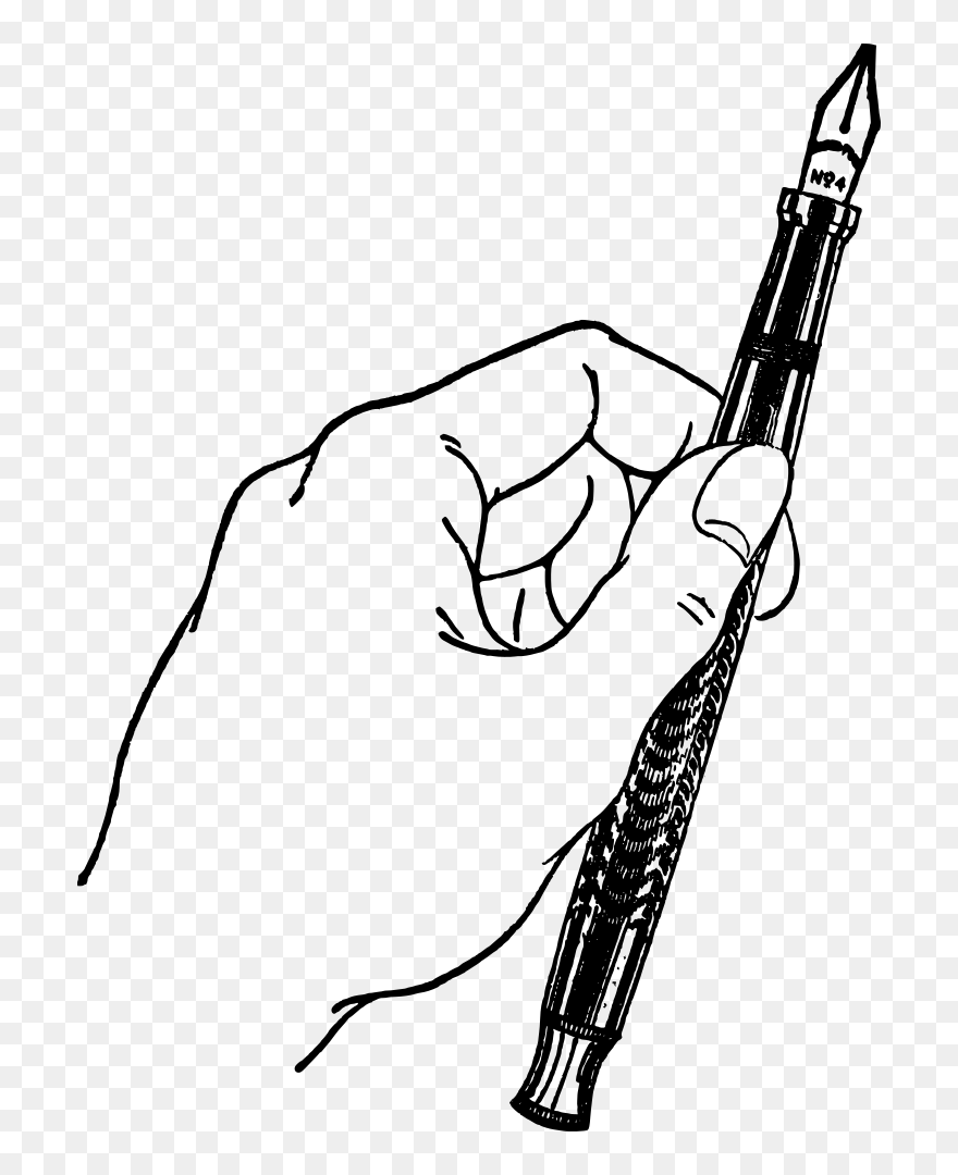 Hand With Pen Png Drawing Clipart (5492207) PinClipart