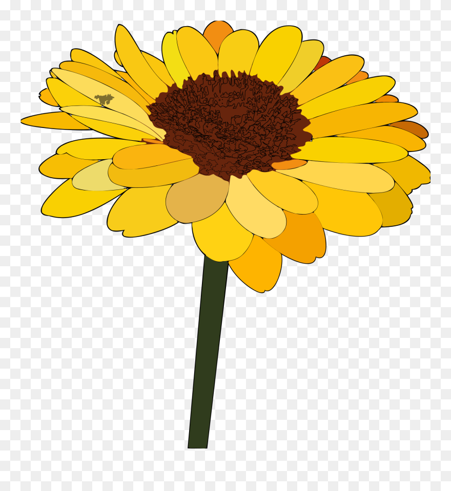 Sunflower Svg Clip Arts - Transparent Cartoon Sunflower Png