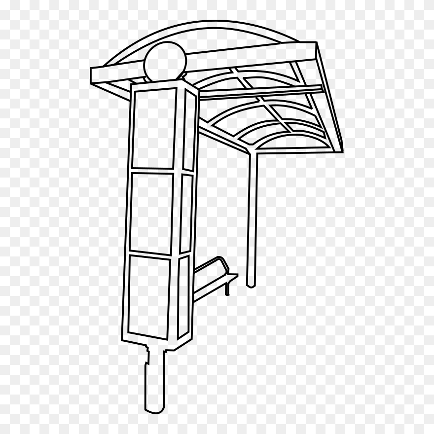Bus Stop Lines - Bus Stop Line Drawing Clipart