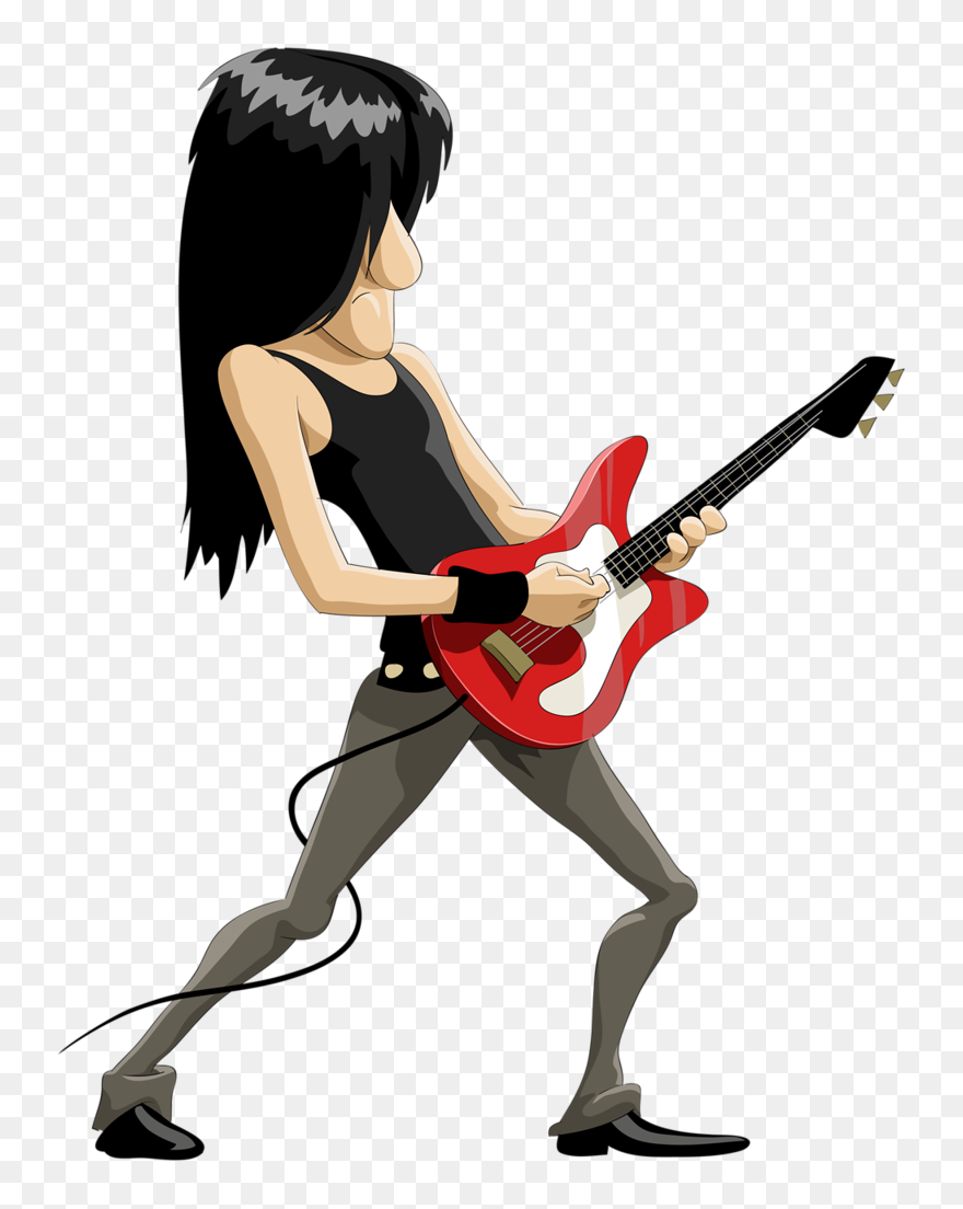 Preschool Musical Instruments Png - Cartoon Guitar Player .png Clipart