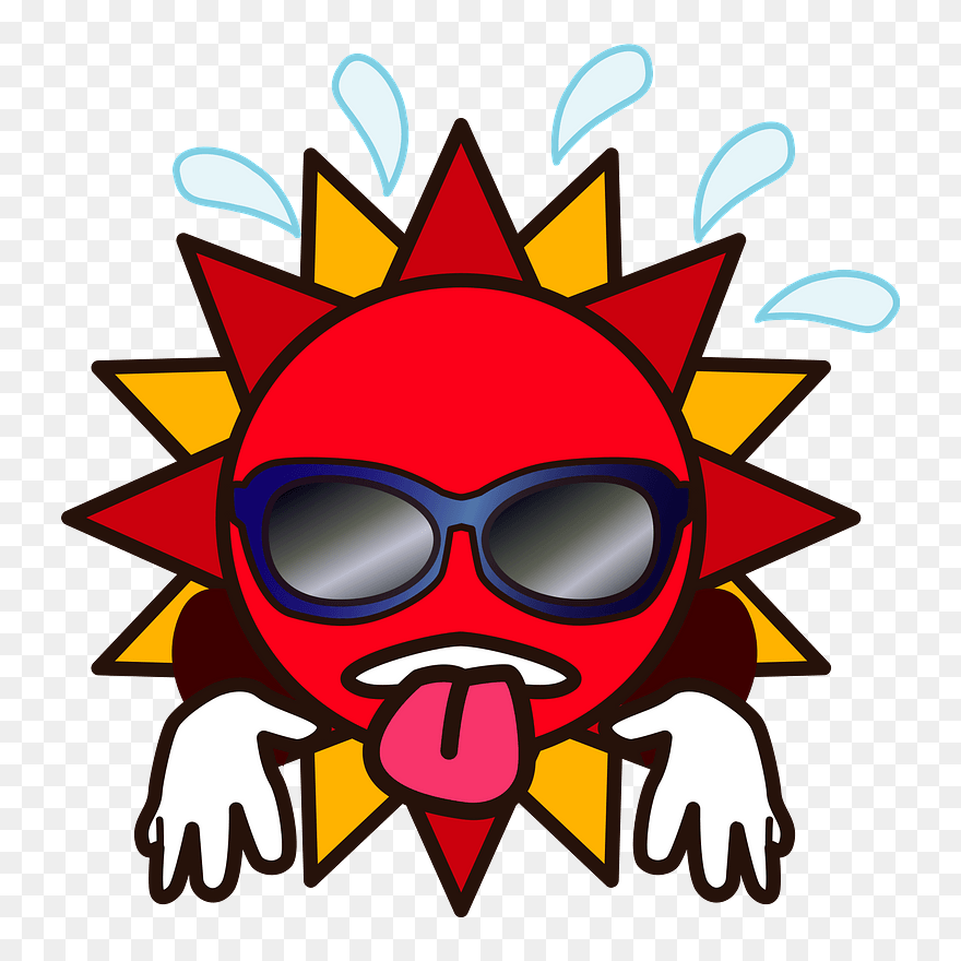 Sun Hot Clipart - Clip Art - Png Download