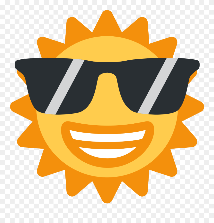 Sunglasses Emoji Clipart Discord - Sun Emoji Transparent Background - Png Download