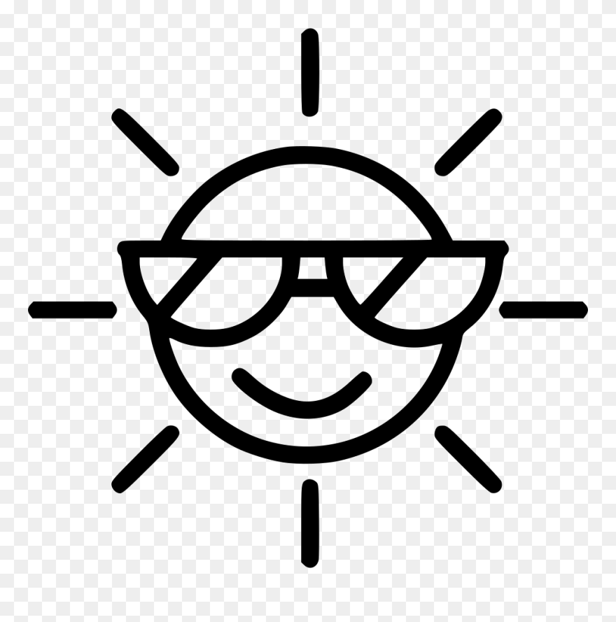 Summer Sun Sunglasses - Sun Sunglasses Icon Png Clipart