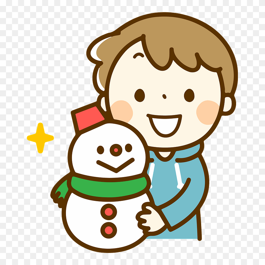 Child Boy Snowman Clipart - Washing Your Hand Cartoon - Png Download
