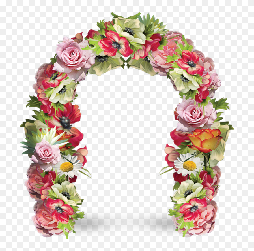 Transparent Archway Clipart - Door Flowers Png