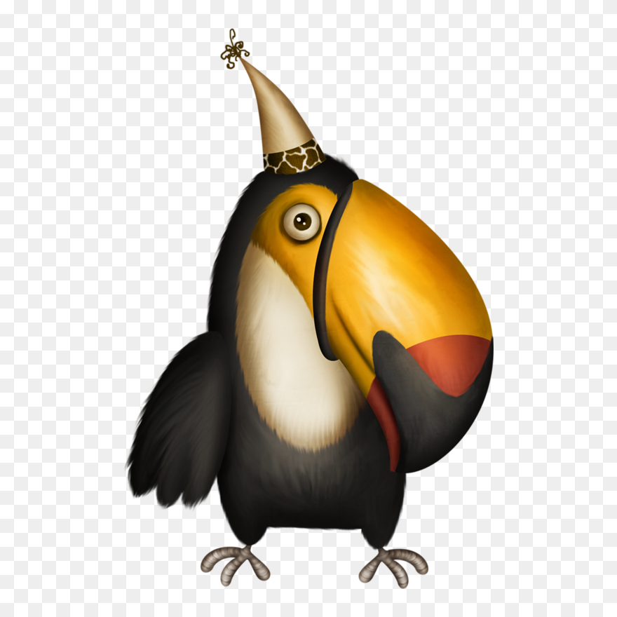 Bird Clipart Tucan - 黑 木 鳥 卡通 - Png Download