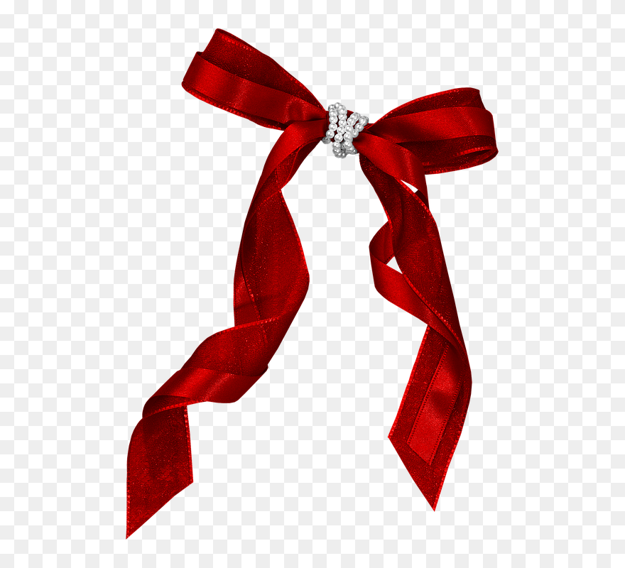 Transparent Christmas Ribbon Clipart - Thread Gift Png