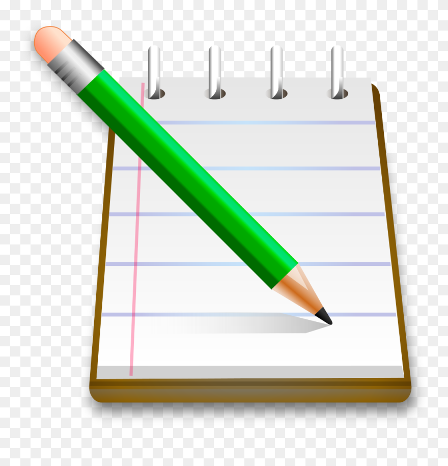 Emoji Clipart Pencil - Notepad And Pencil Clipart - Png Download