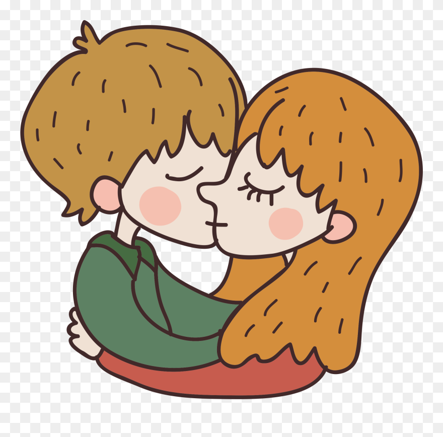 Romance Clipart Kissed - Cartoon - Png Download