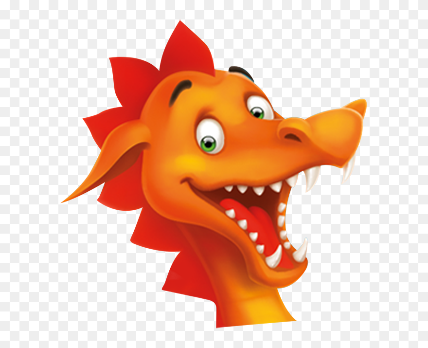 Cute Dragon Head Clipart - Png Download