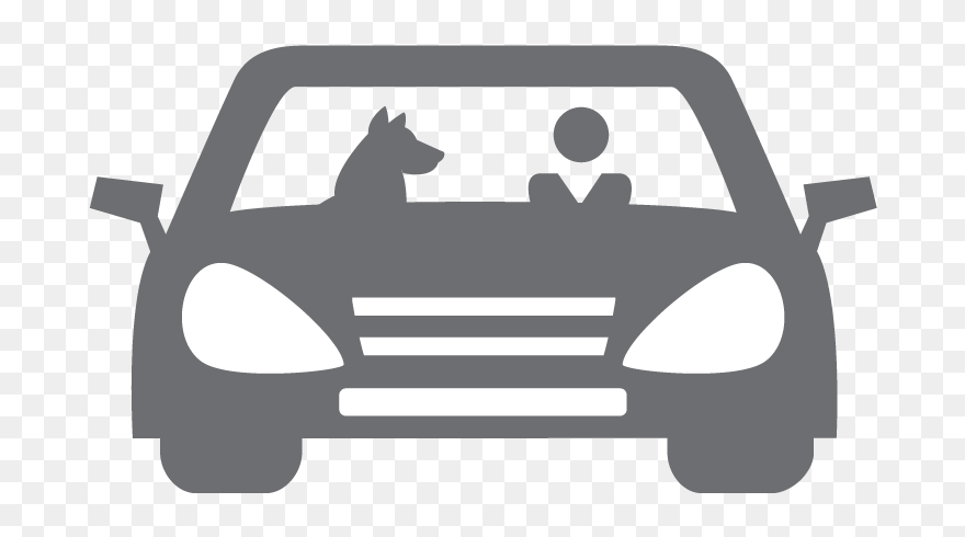Dog In Car Icon Png Clipart
