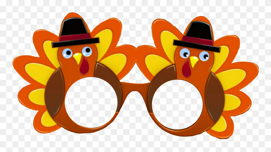 #november #turkey #glasses #thanksgiving #thanksgivingday - Cartoon Clipart