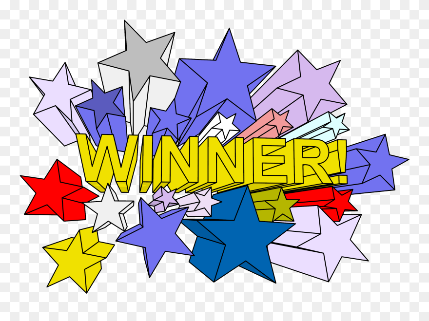 Winner 3d Text Flat Color Clipart Png - Art Transparent Png
