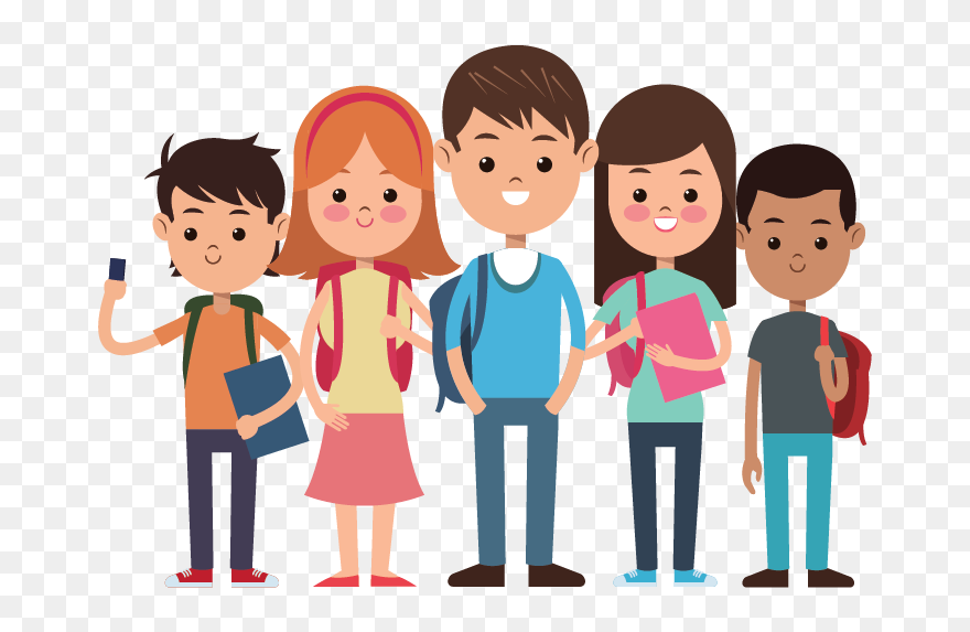 Transparent Students Clipart Png - Cartoon Transparent Students Png