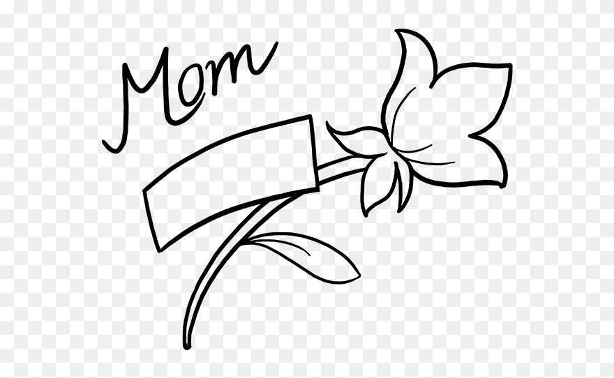 How To Draw A Mother"s Day Flower - Mothers Day Drawings Easy Clipart ...