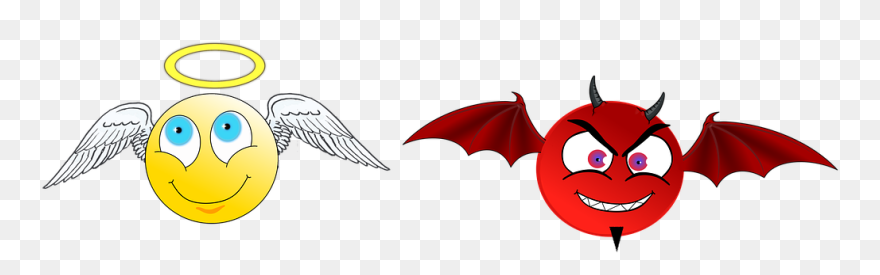 Cartoon Angel And Devil Clipart