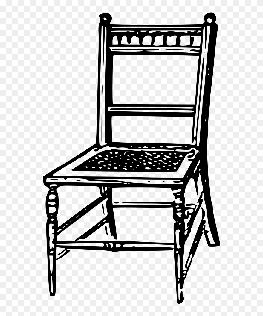 Student Chair Png Clip Art - Kursi Clipart Black And White Transparent Png