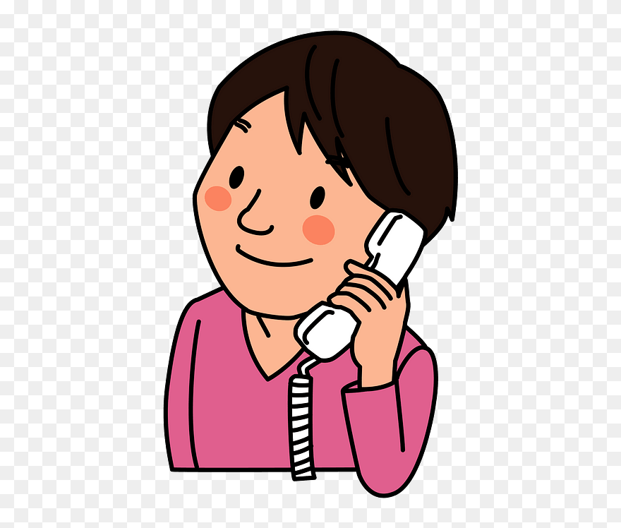 Man Telephone Clipart - Cartoon - Png Download