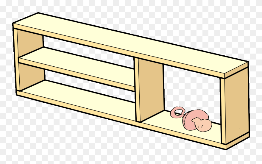 Small Bed Shelf - Furniture Clipart