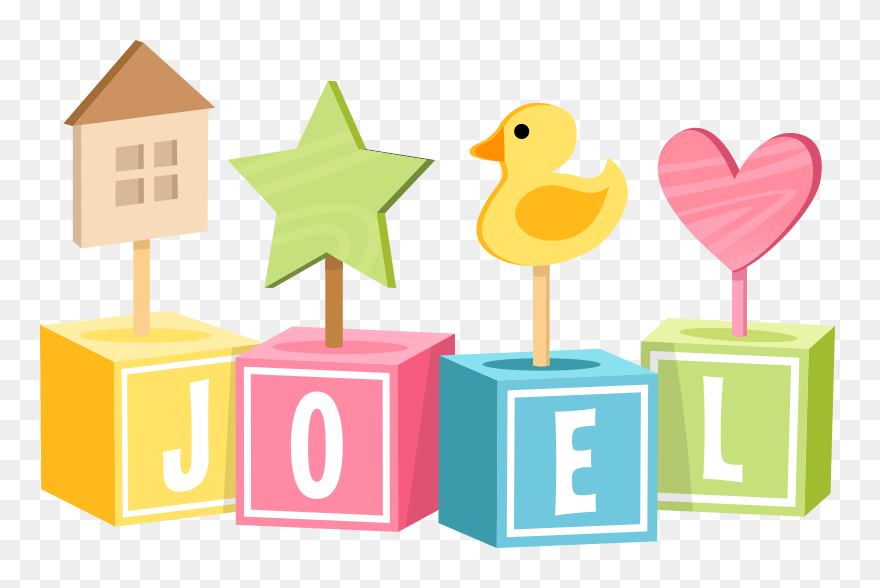 Children"s Cubes With Name Wall Sticker - Baby Shower Clip Art Blocks - Png Download