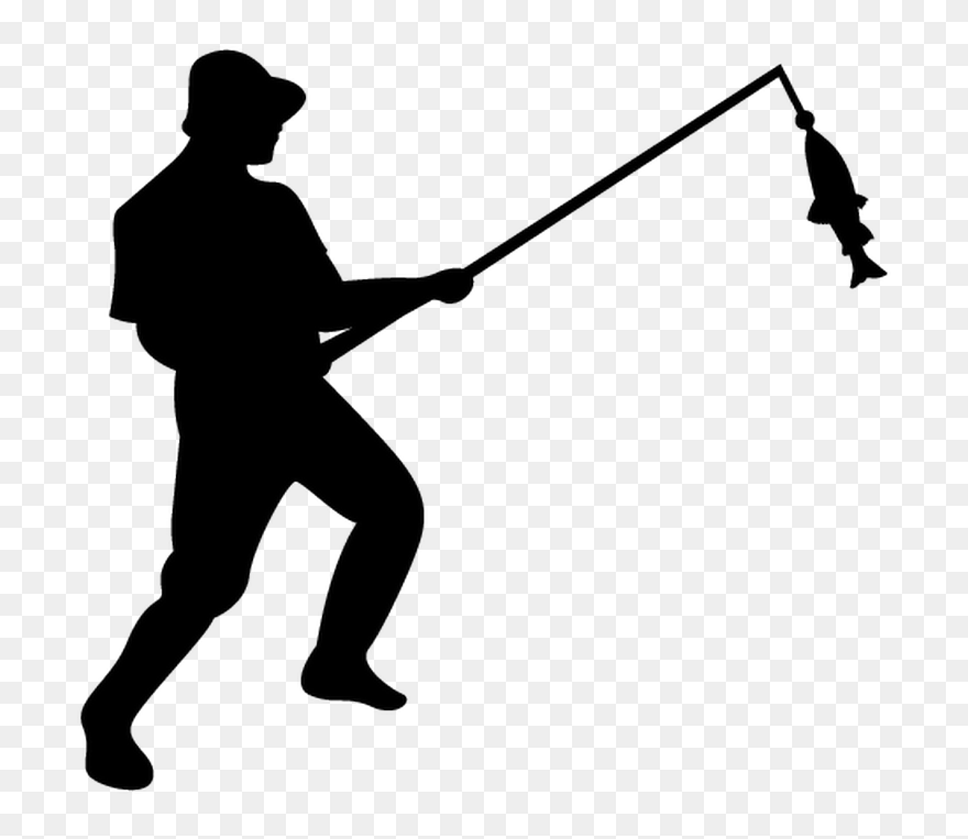 Fishing Fisherman Silhouette Clip Art - Master Baiter Png Transparent Png