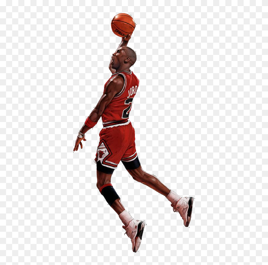 Michael Jordan Clipart Look At Clip Art Images - Dunking Michael Jordan Drawing - Png Download