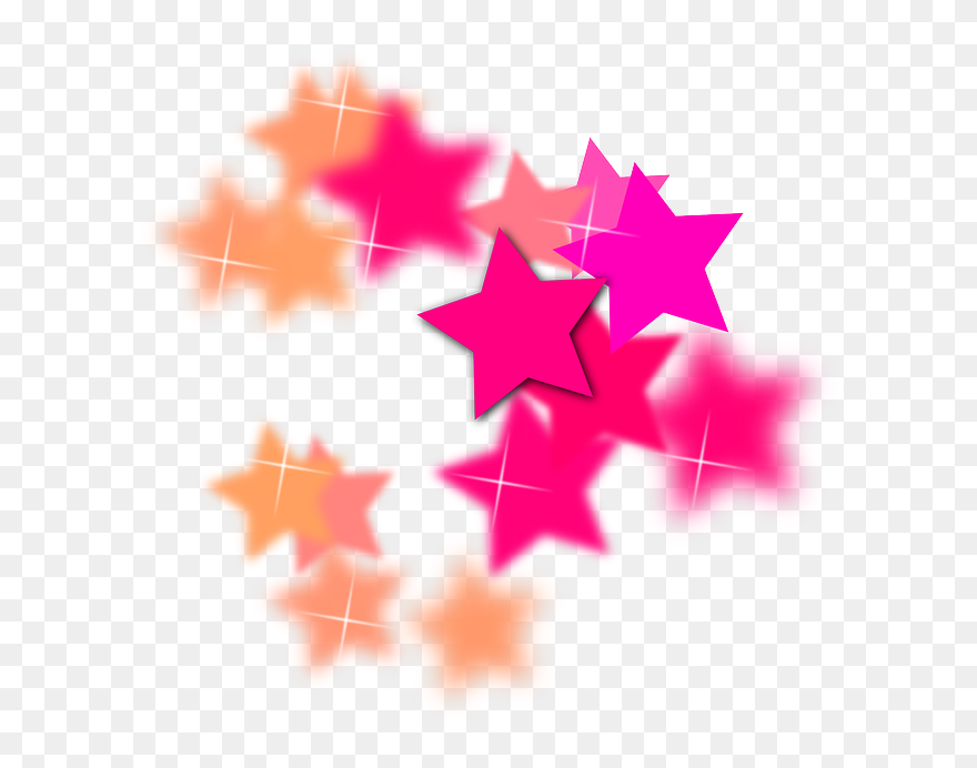 Stars, Coloful, Pink, Red, Orange - Proud Momma Clipart