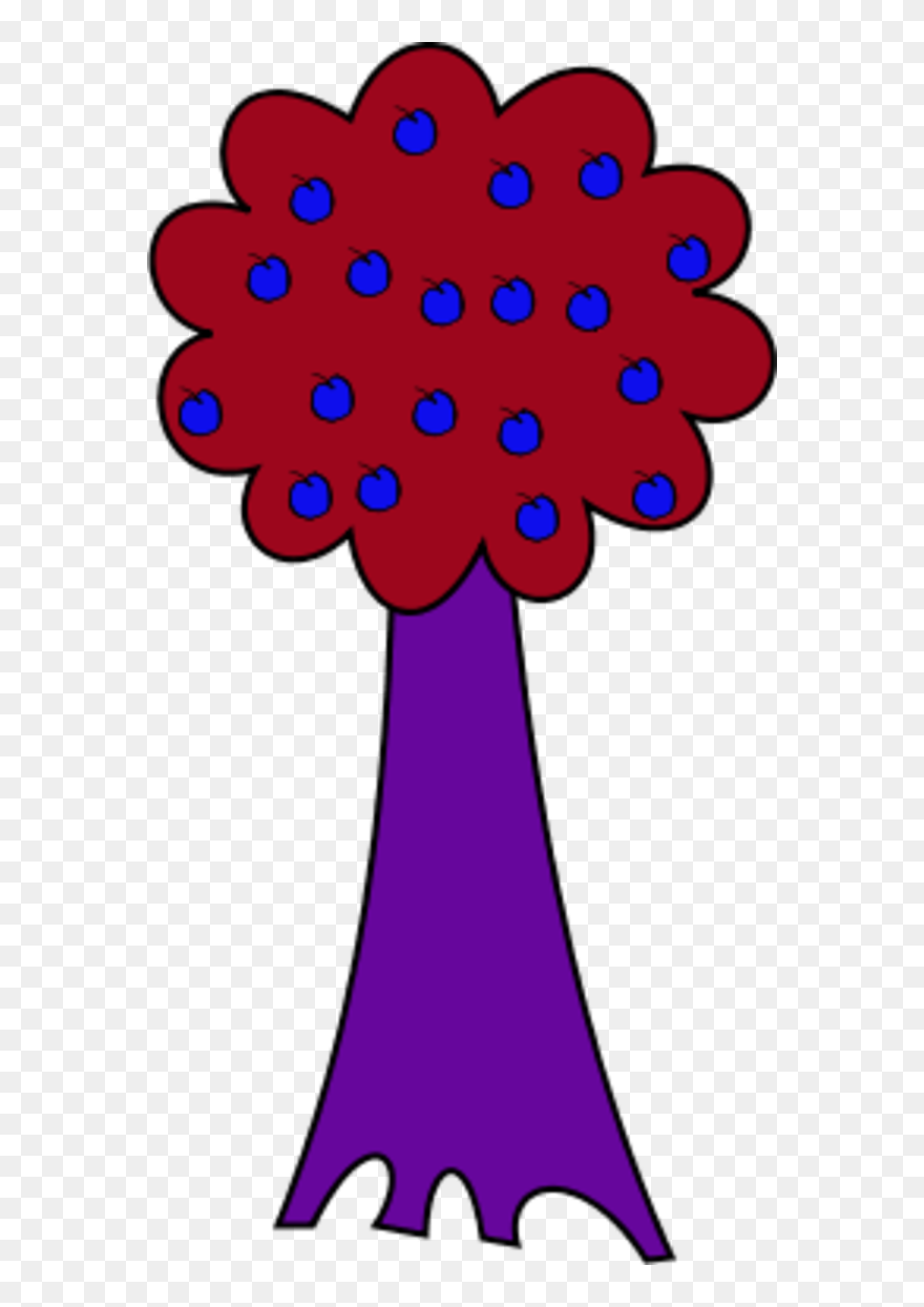 Vector Clip Art - Tree With Fruits - Png Download