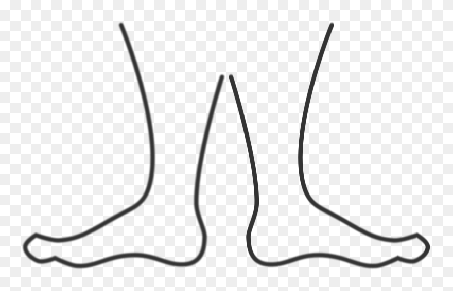 Feet - Clip Art Part White Body Black And White - Png Download