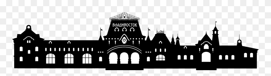 Base Station Svg Clip Arts - Silhouette Of A Train Station - Png Download