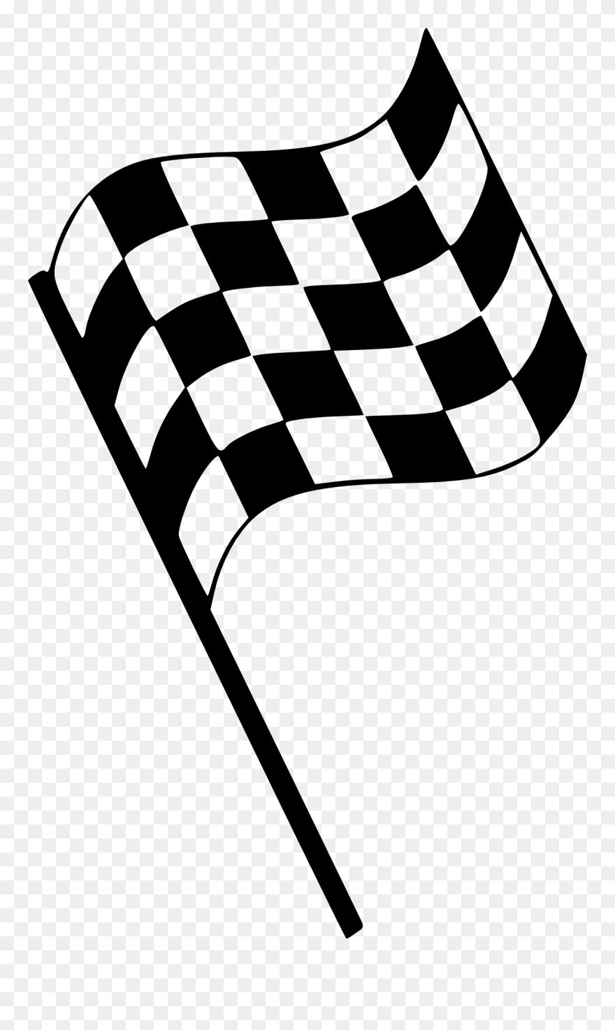 Checkered Flag Clipart Free Image - Finish Line Flag Png Transparent Png