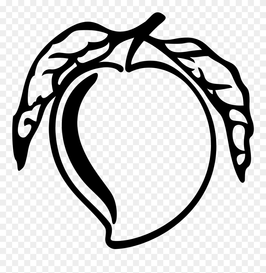 Sign Flag Clipart Mango - Mango Clipart Black And White - Png Download