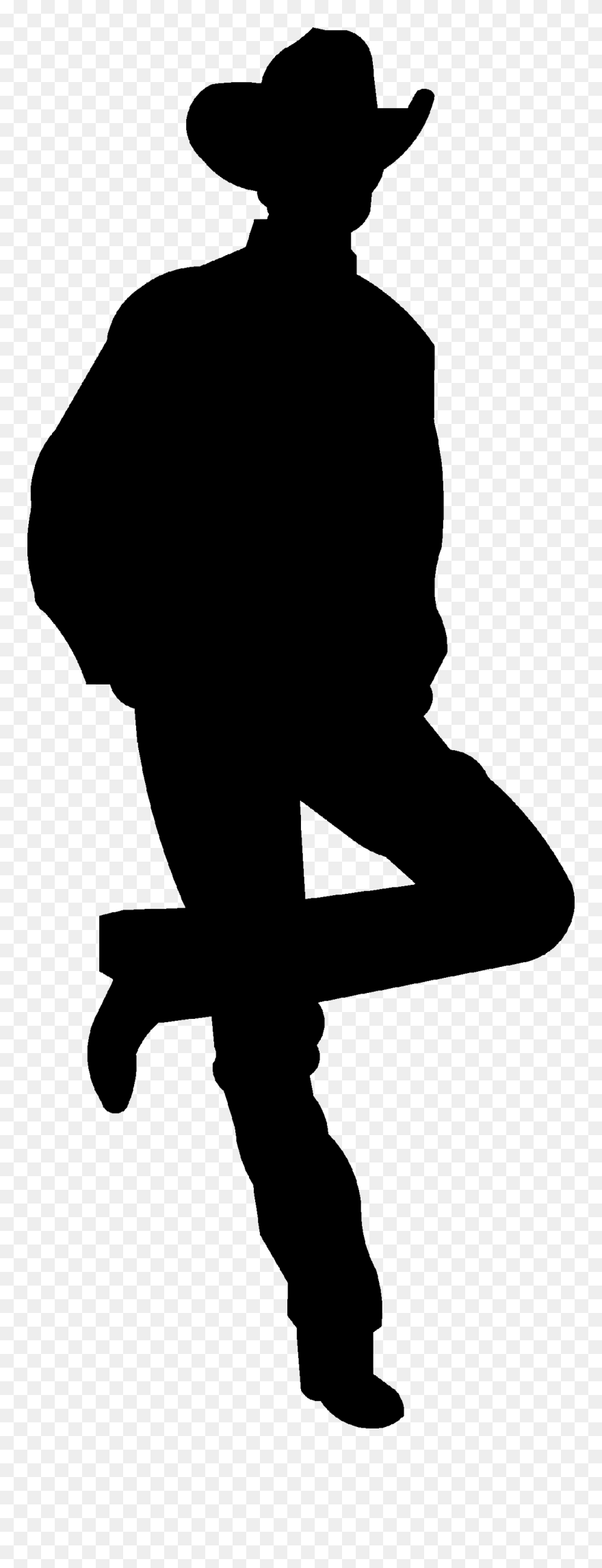 Cowboy Silhouette Transparent - Lasso Clip Art Library Silhouette Free Png Transparent