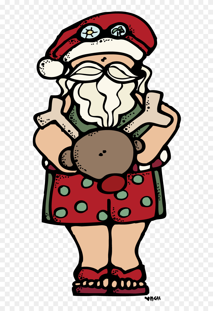 Warm Weather Santa - Santa Claus Clipart
