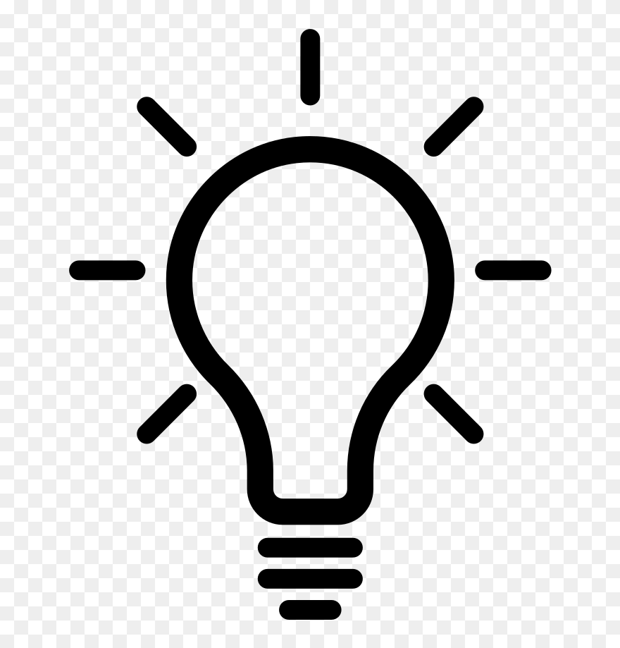 Lightbulb - Light Bulb Icon Transparent Background Clipart