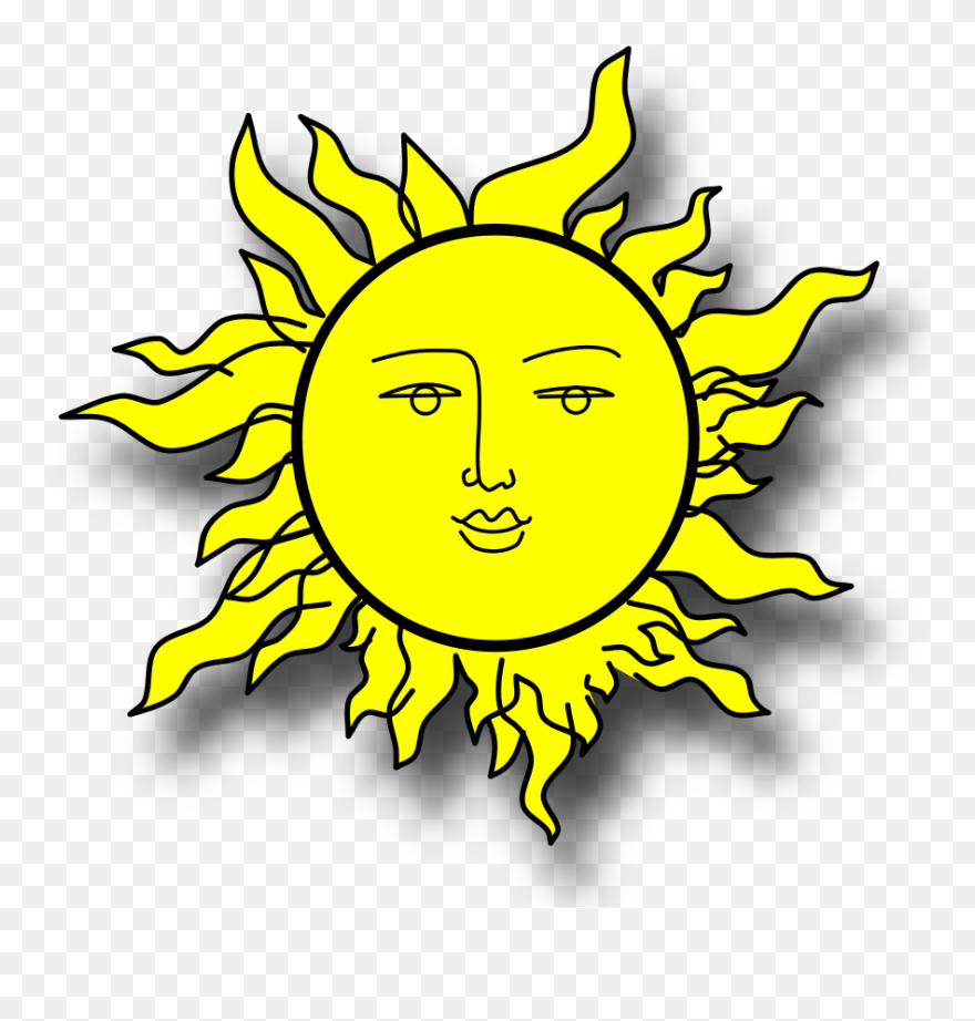 Sun With A Face Png Clipart