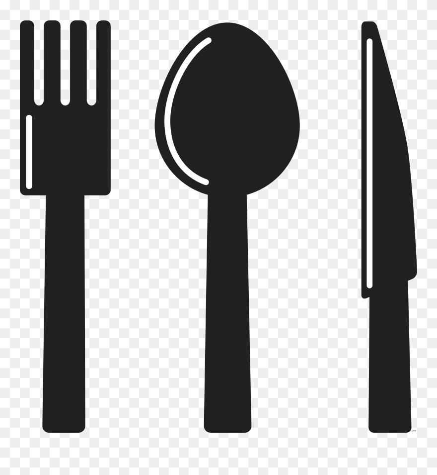 Knife And Spoon Clipartblack - Utensil Clip Art - Png Download