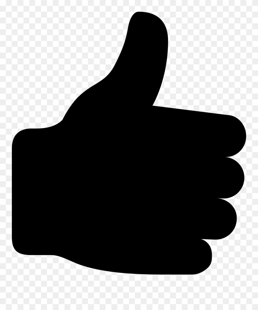 Transparent Thumbs Up Clipart Png - Black Thumbs Up Clipart