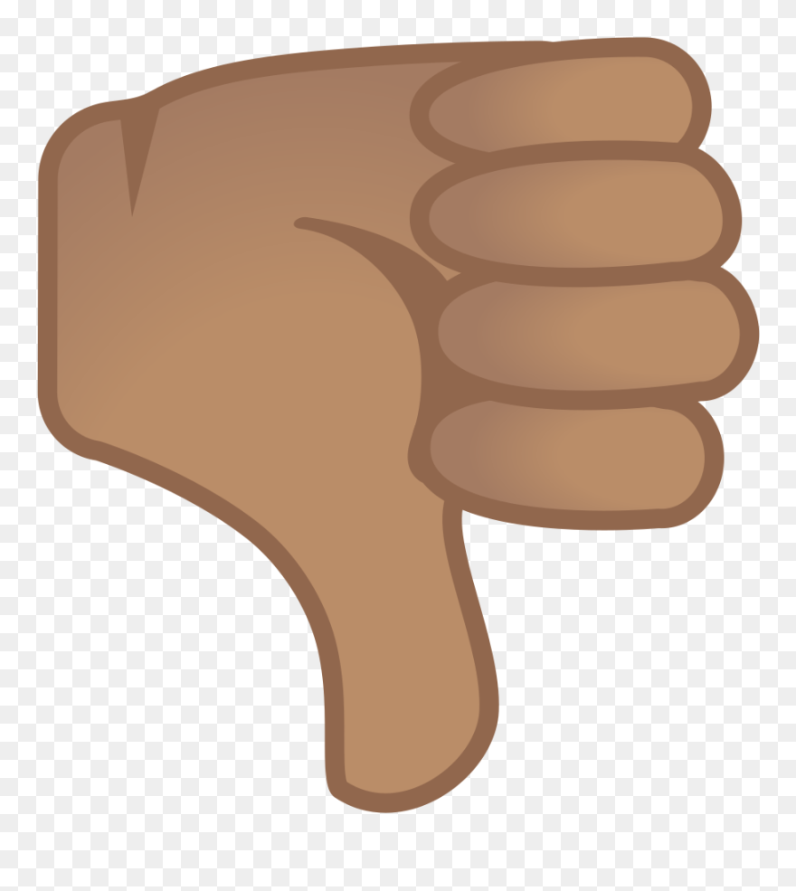 Thumbs Down Medium Skin Tone Icon - Emoji Thumbs Down Png Clipart