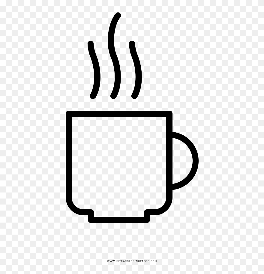 Coffee Mug Coloring Page - Coffee Mug Icon Clipart