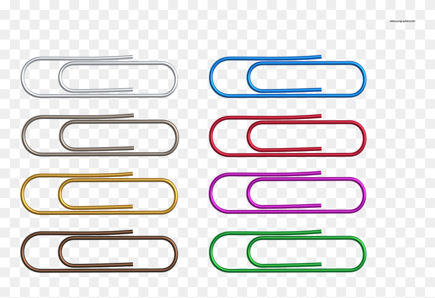 Colorful Paper Clips Png Parallel- - Transparent Background Paper Clips Png