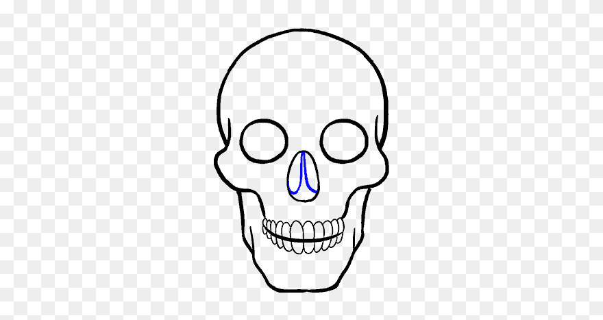 How To Draw Skull - Skull Drawing Cartoon Clipart