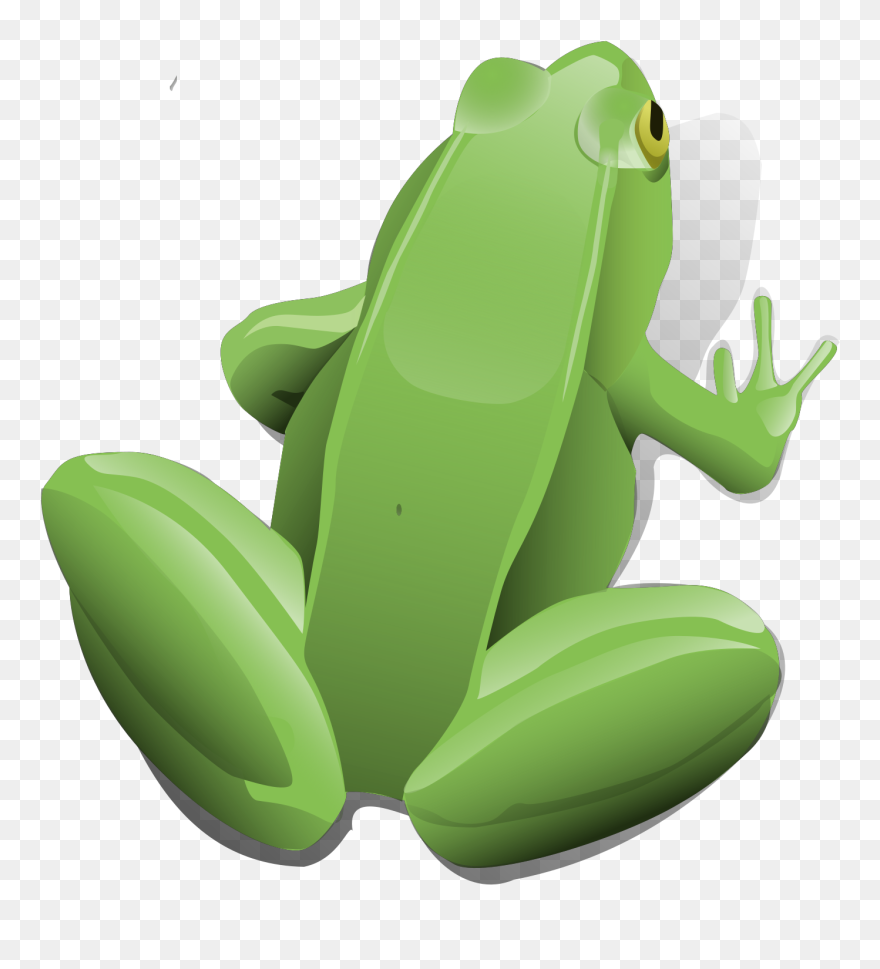 Cartoon Frog Top Down Clipart