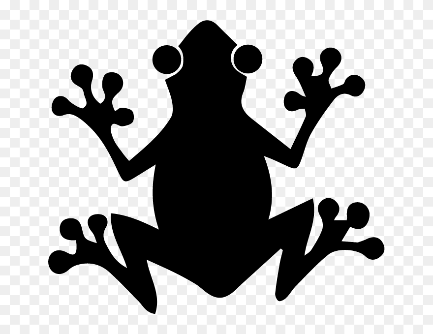 The Tree Frog Silhouette - Frog Silhouette Png Clipart