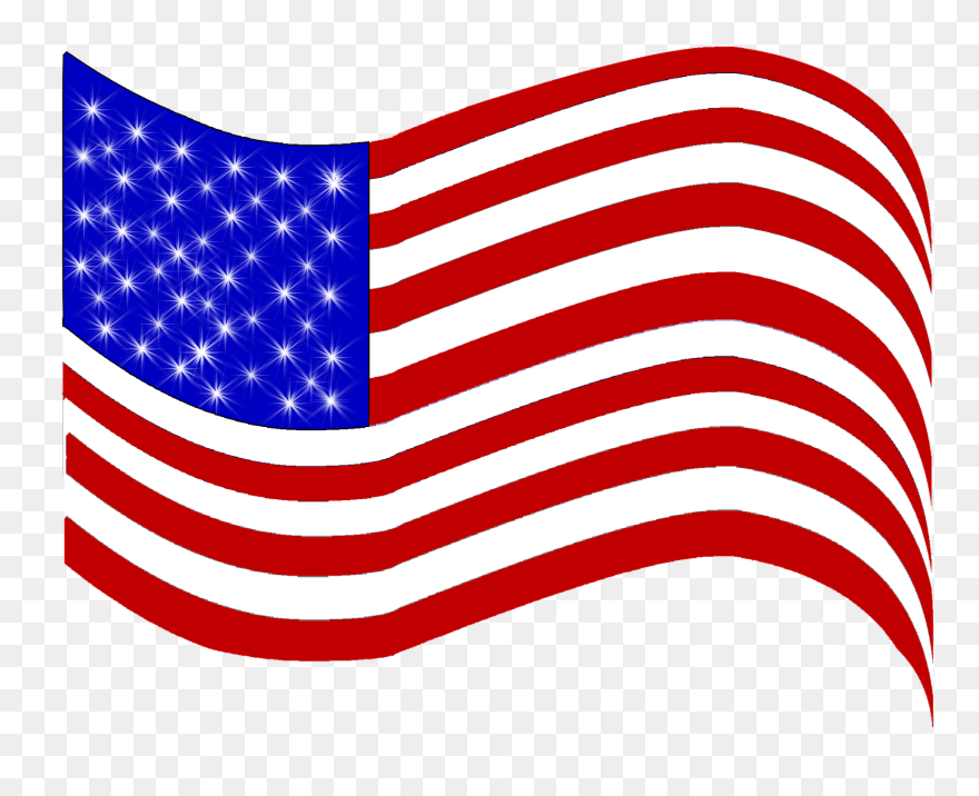 United Of American States Flag The Clipart - Clipart Usa Flag - Png Download
