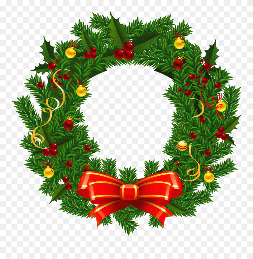 Christmas Wreath Clipart Png Transparent Png