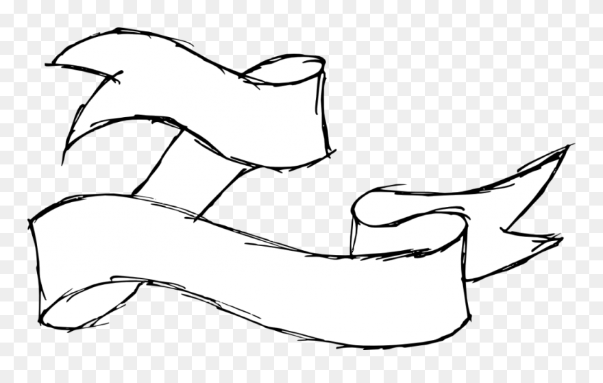 Black Ribbon Heels Png - 2 Ribbon Banner Clipart